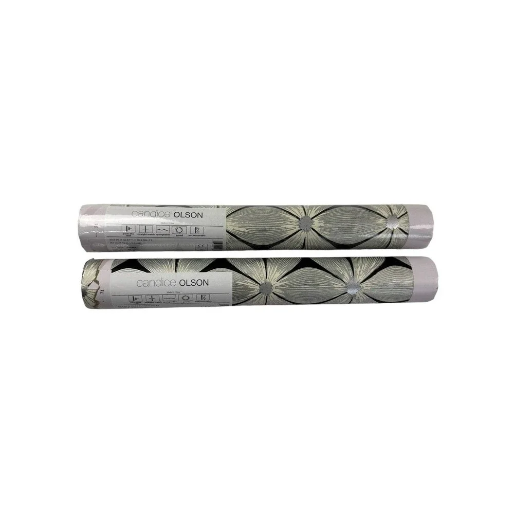 NEW 2 Rolls Candice Olson Modern Artisan II Metallic Wallpaper 112 Feet C12305